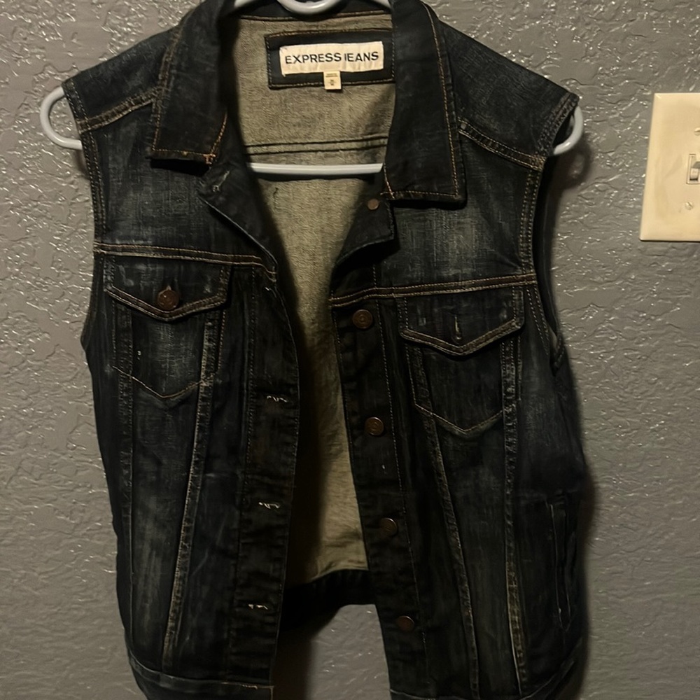 Express denim vest